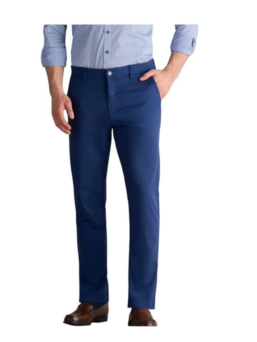 Twillory Performance Pants Mens 38 x 30 Blue Tailored Fit Chino Casual Golf Mint